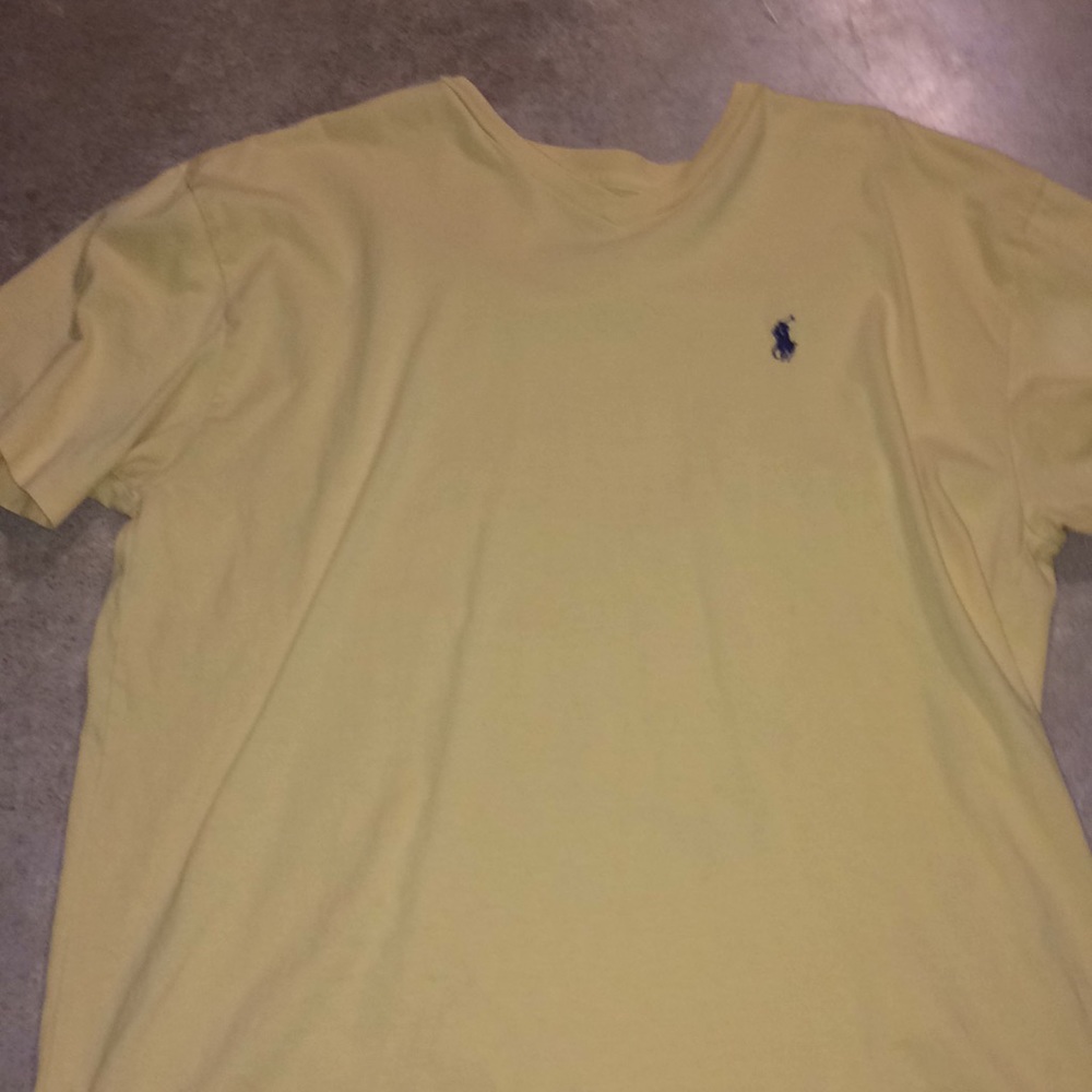 Yellow polo shirt